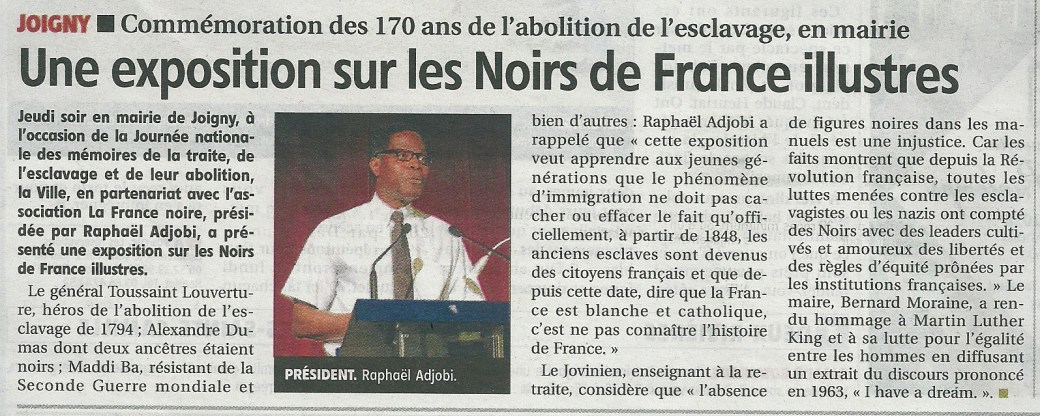 Commémoration de l'abolition de l'esclavage 2018