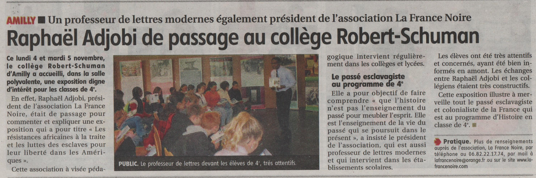 Raphaël ADJOBI à Amilly