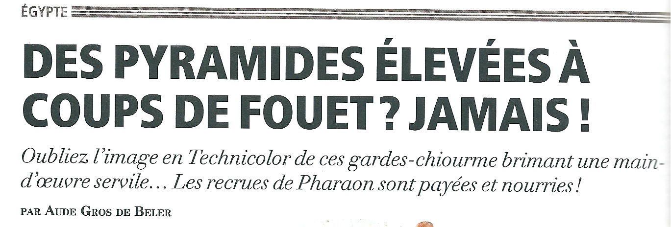 Pas d'esclaves en Egypte