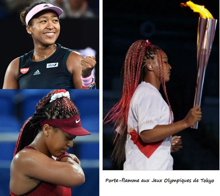 Naomi Osaka porte-flamme Tokyo