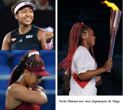 Naomi Osaka porte-flamme Tokyo